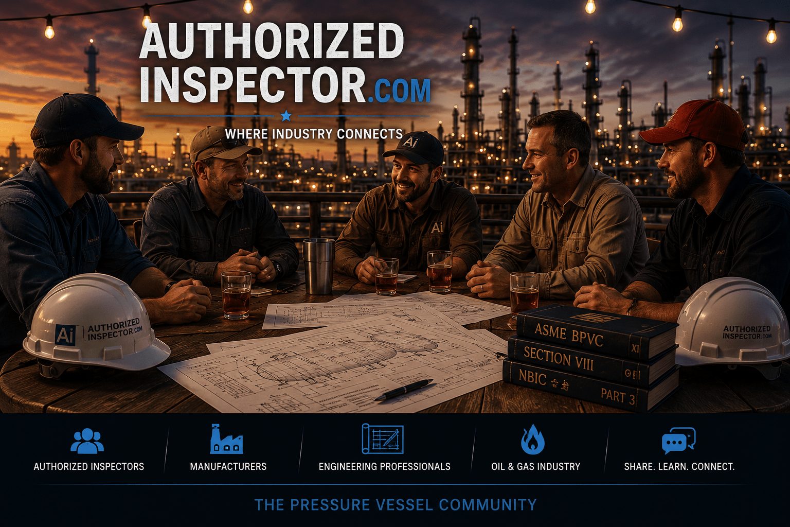 Authorized inspectors at sunset gathering