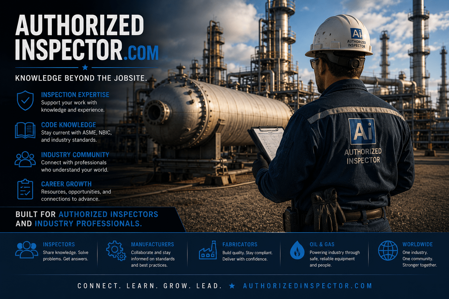 Industrial inspection expertise at sunset